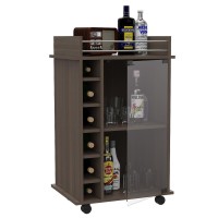 Huali Bar Cart Grey Oak