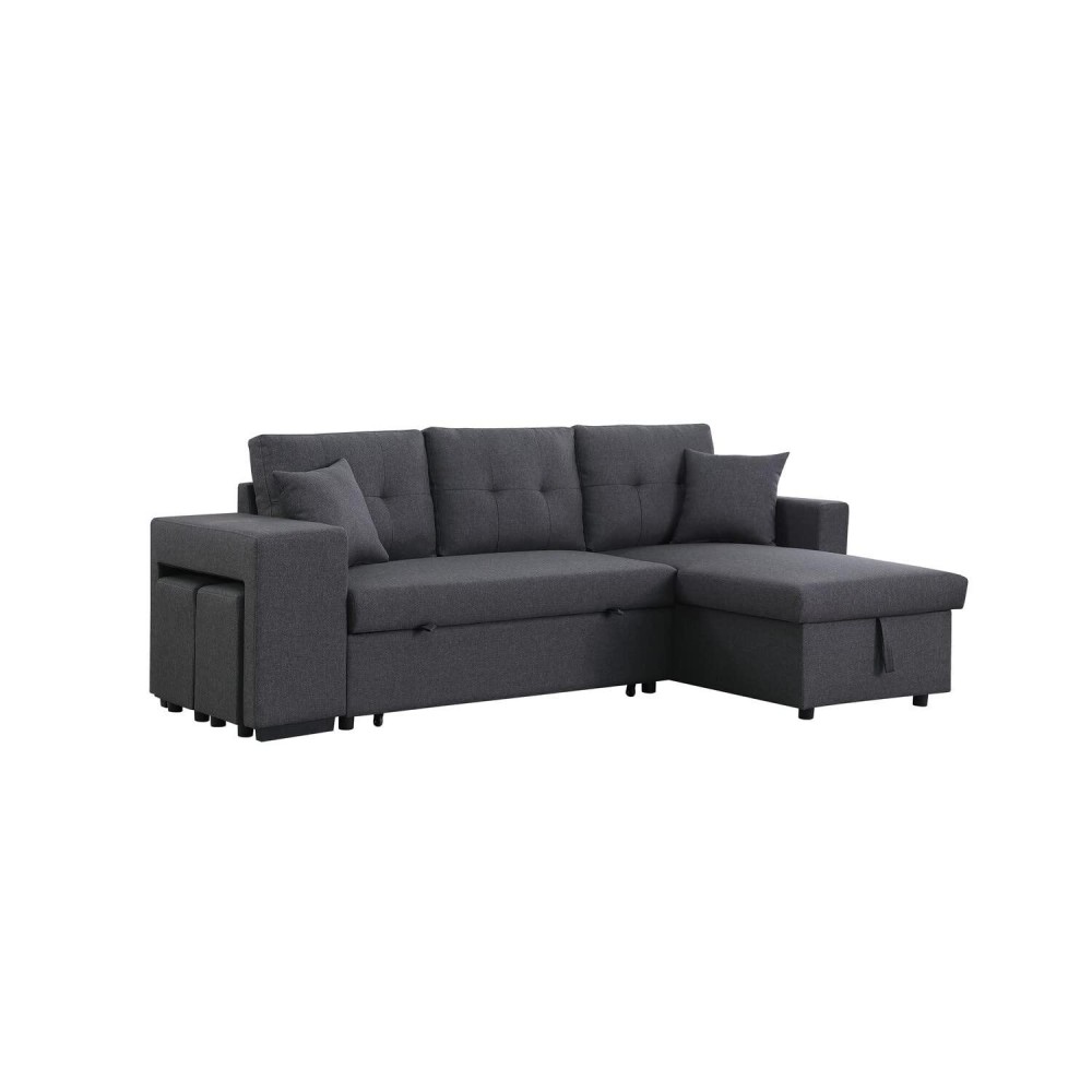 Lilola Home Dennis Sectional, Dark gray