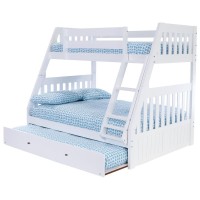 Twin over Full Bunk Bed with Roll out Twin Trundle bed