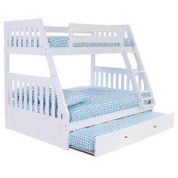 Twin over Full Bunk Bed with Roll out Twin Trundle bed