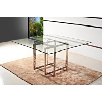 Neos Modern Furniture T200-N Dining Table, Clear