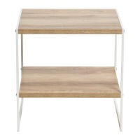 Household Essentials Coastal Oak Square Side Table End