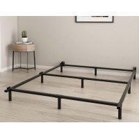 Theocorate King Size Bed Frame, 7 Inch Metal Basics Bed Frame, Low Profile Base For Box Spring, 9-Leg Support, Noise-Free, Easy Assembly, Black