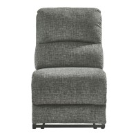 Armless Recliner with Motion Feature, Pewter Gray