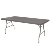 Oef Furnishings 6 Foot Folding Table 30 X 72 Charcoal