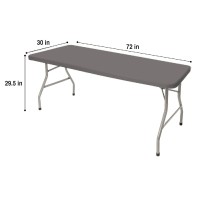 Oef Furnishings 6 Foot Folding Table 30 X 72 Charcoal