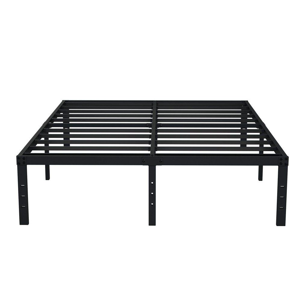 Emoda Full Size Bed Frame 16 Inch Heavy Duty Metal Platform Beds No Box Spring Needed With Sturdy Steel Slats Mattress Foundatio