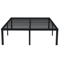 Emoda 18 Inch Tall Full Size Bed Frame With Large Storage Space Easy Assembly Heavy Duty Metal Platform No Box Spring Needed N