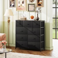 Wlive 9Drawer Dresser Fabric Storage Tower For Bedroom Hallway Entryway Closet Tall Chest Organizer Unit With Fabric Bins