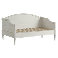 Simple Relax Wood Daybed With Tundle, Twin, Antique White