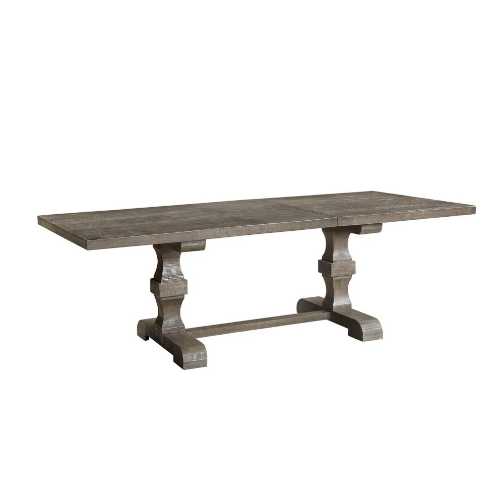 Acme Furniture Rectangular Dining Table, Salvage Gray