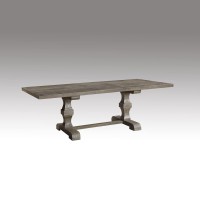 Acme Furniture Rectangular Dining Table, Salvage Gray