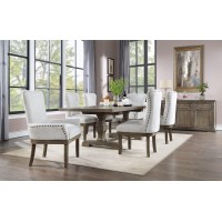 Acme Furniture Rectangular Dining Table, Salvage Gray