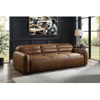 Acme Rafer Sofa In Cocoa Top Grain Leather