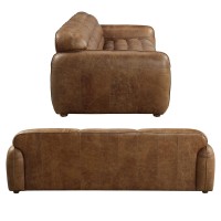 Acme Rafer Sofa In Cocoa Top Grain Leather