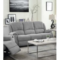 Acme Furniture Gray Motion Sofa With Pillow Top Armrest, 82