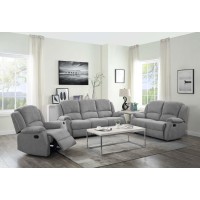 Acme Furniture Gray Motion Sofa With Pillow Top Armrest, 82