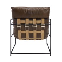 Acme Furniture Saturn Leather Metal Frame Accent Chair Cushion