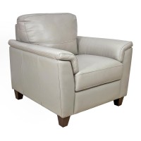 Acme Pacific Palisades Upholstery Pillow Top Arm Chair In Beige Leather