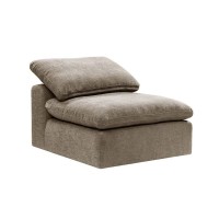 Acme Furniture Linen Upholstery Modular Armless Chair, Beige