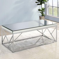 Evelyn Mirror Top Cocktail Table - Chrome
