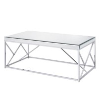 Evelyn Mirror Top Cocktail Table - Chrome