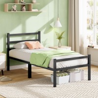 Mr Ironstone ???????????????? Twin Bed Frames With Headboard & Footboard, 14 Inch High Heavy Duty Metal Platform Bed Frame Twin Size No Box Spring Needed/Large Underbed Storage Space/Noise-Free