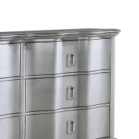 Dresser with Hidden Drawer and Cabriole Feet, Silver