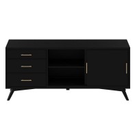 Sideboard with 3 Drawers and 2 Doors, Black