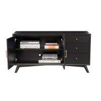 Sideboard with 3 Drawers and 2 Doors, Black