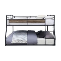 Full Over Queen Bunk Bed with Tubular Metal Frame, Dark Bronze