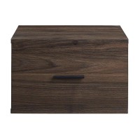 Storage Drawer with Wooden Frame and Grains, Walnut Brown