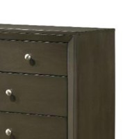 Dresser with 9 Drawers and Panel Base Support, Gray