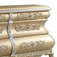 Server with 6 Drawers and Ornate Engraving, Gold