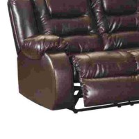 Reclining Sofa with Pull Tab Reclining Motion, Chocolate Brown