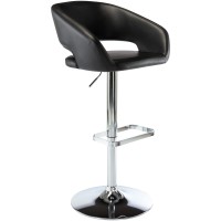 Vogue Furniture Direct Adjustable Bar Stool With Hollow Back And Arms Modern Pu Leather Swivel Barstool Airlift Counter Height