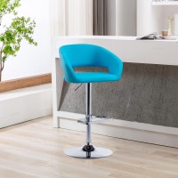 Vogue Furniture Direct Adjustable Bar Stool With Hollow Back And Arms Modern Pu Leather Swivel Barstool Airlift Counter Height