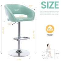 Vogue Furniture Direct Adjustable Bar Stool With Hollow Back And Arms Modern Pu Leather Swivel Barstool Airlift Counter Height