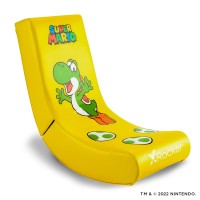 X Rocker Super Mario Yoshi Video Gaming Floor Chair Official Allstar Edition Nintendo Collectible Faux Leather Foldable 500