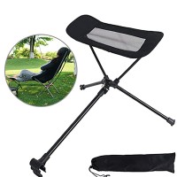 Ywhwlx Camping Chair Foot Rest For Hammock Chair Foldable Attachable Footrest Attachment With Retractable Design For Hiking Fishing Beach (Black)