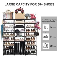 Mavivegue 9Tier Metal Shoe Rack Holds 5055 Pairs Tall Storage Shelf For Shoes Boots Entryway Closet Garage