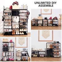 Mavivegue 9Tier Metal Shoe Rack Holds 5055 Pairs Tall Storage Shelf For Shoes Boots Entryway Closet Garage