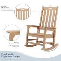 Psilvam Oversized Outdoor Rocking Chair With 21 Wide Seat And 32 Tall Backrest Preassembled With Most Components For Effo