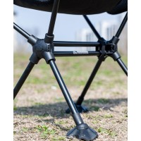 Iclimb Ultralight Compact Camping Folding Beach Chair With Anti-Sinking Large Feet And Back Support Webbing (Black - Square Frame)