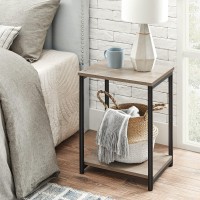 Vasagle Side Table Small End Table Nightstand For Living Room Bedroom Office Bathroom Greige And Black Ulet271B02