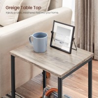 Vasagle Side Table Small End Table Nightstand For Living Room Bedroom Office Bathroom Greige And Black Ulet271B02