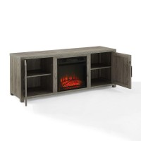 Gordon 58 Low Profile Tv Stand WFireplace Graywash