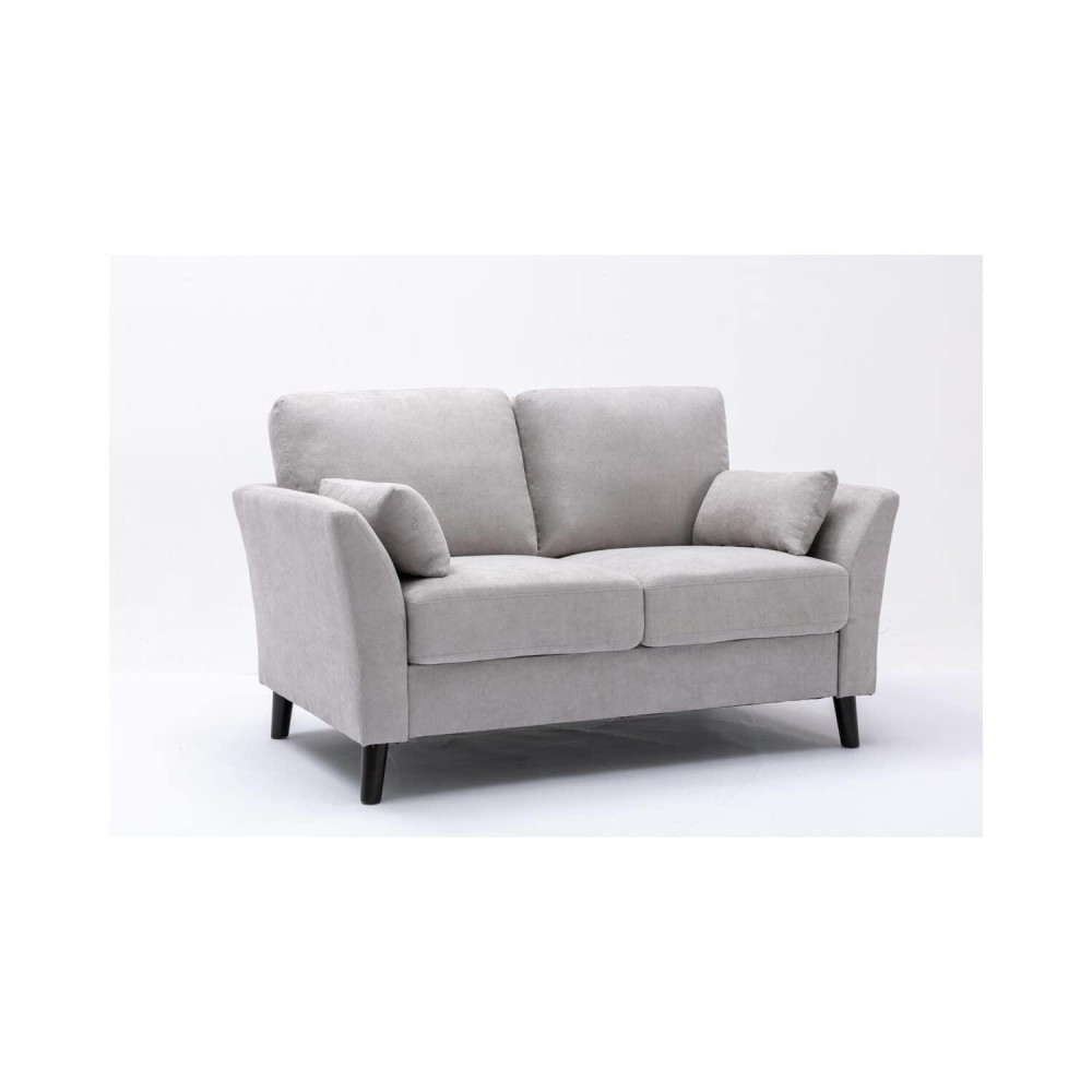 Lilola Home Damian Love Seats Light Gray