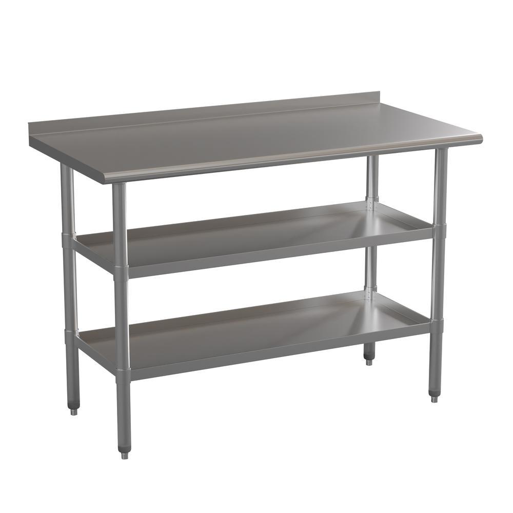 Stainless Steel 18 Gauge Work Table With 1.5