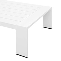 Modway Tahoe Aluminum Outdoor Patio Coffee Table In White